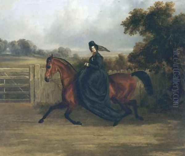 Lady Rush Out Riding Sidesaddle 1843 - view 1