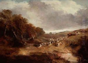 The Cambridgeshire Hunt: Full Cry, 1845 by John Frederick Herring Snr