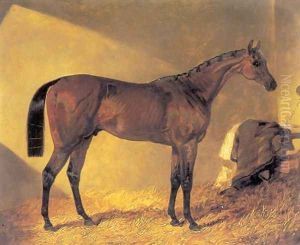 Merry Monarch in a Stall by John Frederick Herring Snr