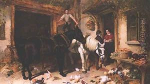 The Farmyard by John Frederick Herring Snr