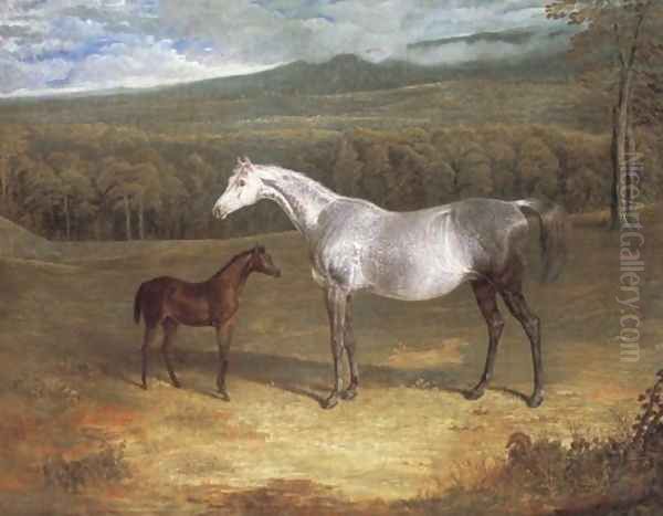 Jack Spigot Foal With Mother 1818 - view 1