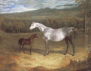 Jack Spigot Foal With Mother 1818 by John Frederick Herring Snr