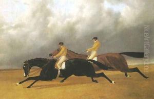 Finish Of Doncaster St Leger 1840 by John Frederick Herring Snr