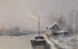 Dutch Winter River Scene Dutch Winter River Scene