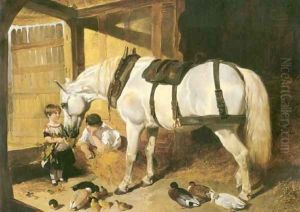 Feeding Time by John Frederick Herring Snr