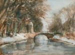 Winterliche Fluslandschaft by Louis Apol