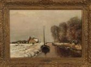Canal In Winter by Louis Apol