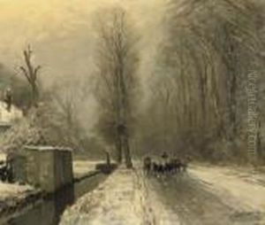 Returning Home After The Snowfall by Louis Apol