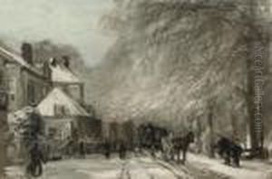 The Oude Scheveningseweg In Winter, The Hague