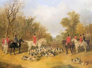 The Meet Foxhunting by John Frederick Herring Snr