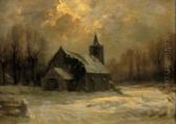 The Snow-covered Church - view 1