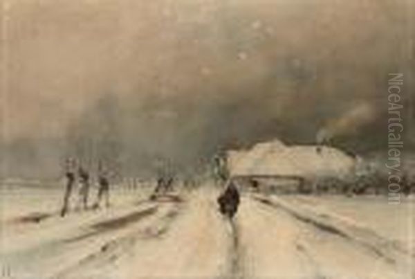 On A Snow Covered Path - view 1