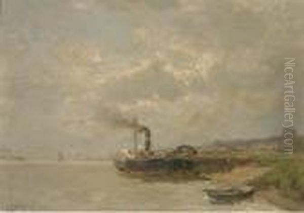 A Paddle-steamer Along A Jetty - view 1