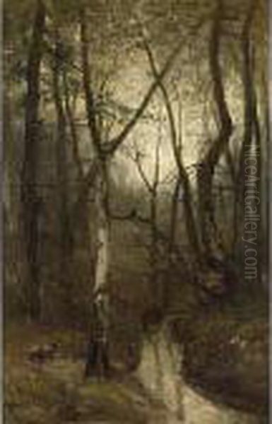 A Forest Landscape With A Stream - view 1