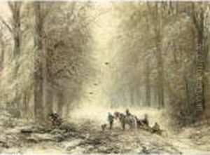 Wood Gatherers In The Haagse Bos In Winter Wood Gatherers In The Haagse Bos In Winter