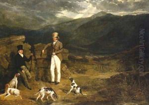 John Barker With Pointers 1824 by John Frederick Herring Snr