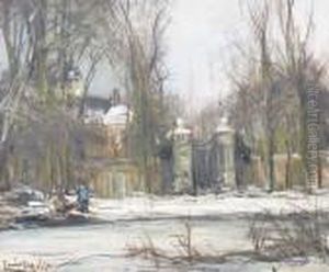 A Country Road In Winter by Louis Apol