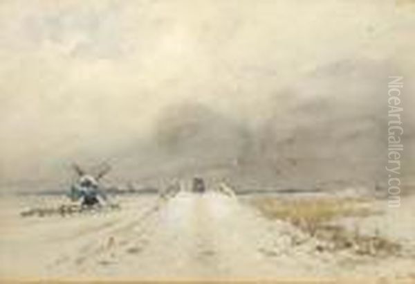 A Polder Landscape In Winter - view 1