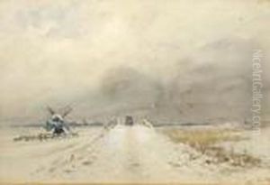 A Polder Landscape In Winter