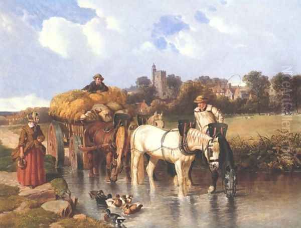 Fording A Stream - view 1