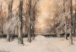 A Winter Landscape by Louis Apol