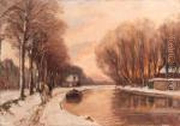 A Ship-canal In Winter - view 1