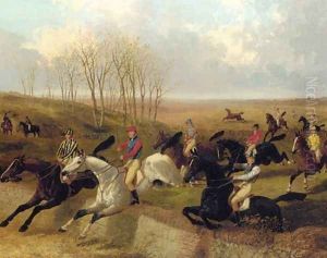 Steeplechase The Wall 2 Detail by John Frederick Herring Snr
