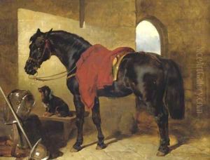 The Cavaliers Charger 1853 by John Frederick Herring Snr
