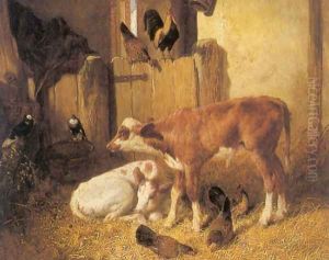 Contentment 1848 In the Barn by John Frederick Herring Snr