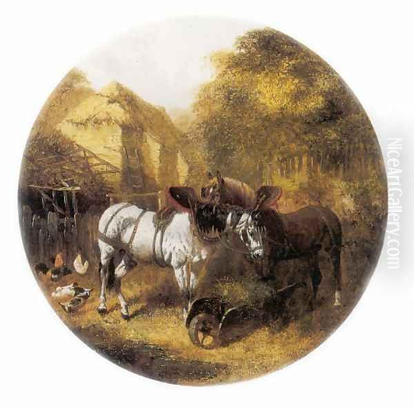 The Team at Rest in a Farmyard - view 1