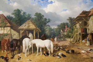 The Farmyard 2 by John Frederick Herring Snr