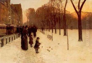 Boston Common at Twilight 1885-86 by Childe Hassam