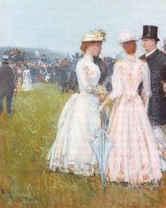 At the Grand Prix in Paris 1887 by Childe Hassam