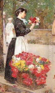 Flower Girl 1888 by Childe Hassam