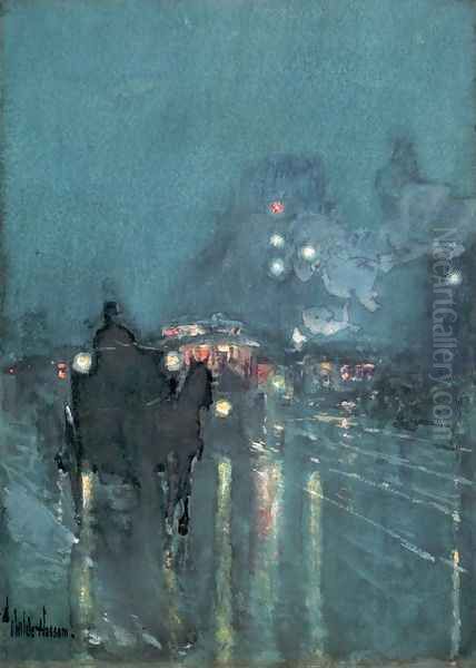 Nocturne, Railway Crossing, Chicago 1892-93 - view 1