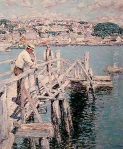Dock Scene, Gloucester, 1896 by Childe Hassam