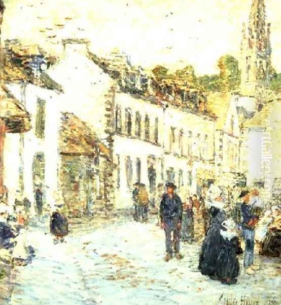 An Evening Street Scene, Pont Aven - view 1