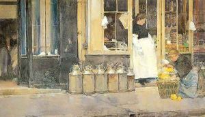 La Bouquetière et la Laitière 1888 by Childe Hassam