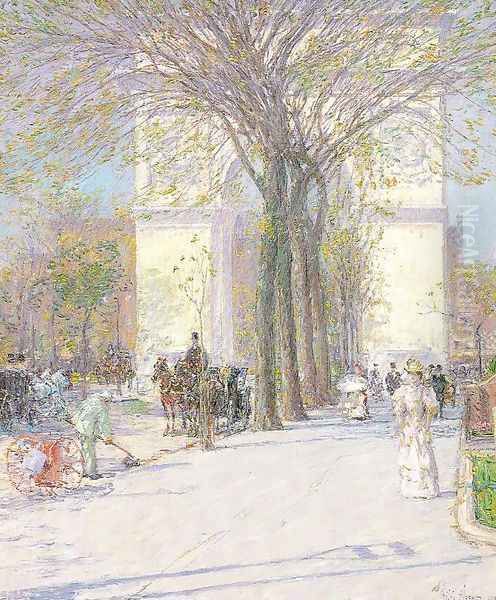 Washington Arch in Spring 1890 - view 1
