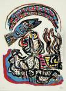 A Composition With A Fish