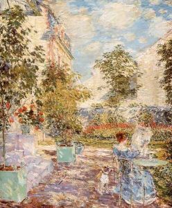 In a French Garden 1897 by Childe Hassam