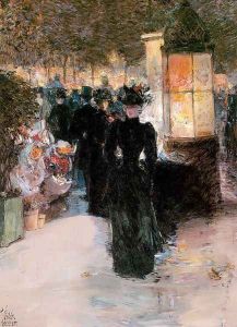 Paris Nocturne 1889 by Childe Hassam