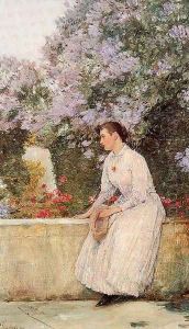 In the Garden 1888-89 by Childe Hassam