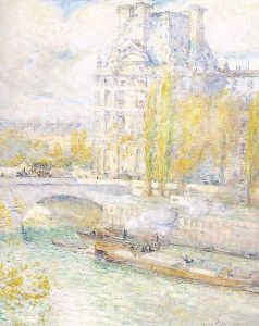 Le Louvre et le Pont Royal 1897 by Childe Hassam