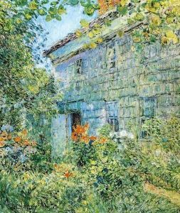 Old House and Garden, East Hampton by Childe Hassam