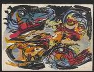 Abstract Composition With Faces<</b>