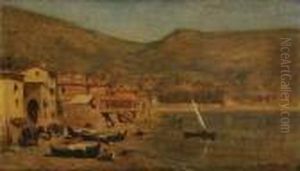 La Plage De Monaco by Adolphe Appian
