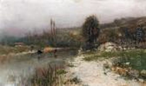 Bord De Riviere Au Troupeau - view 1