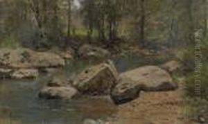 Riviere En Sous-bois by Adolphe Appian