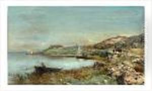 Pecheur Au Clair De Lune by Adolphe Appian